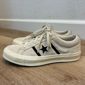 Converse One Star Suede Low Top Sneakers Beige Black Men 7 Women 9
